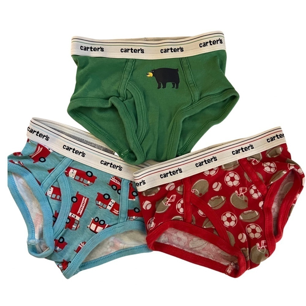 Carter’s Boy’s 3 Pack Cotton Briefs Size 2/3 NWOT